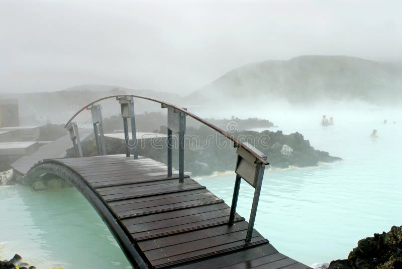 Azul laguna, geotermia bano centro en islandia.