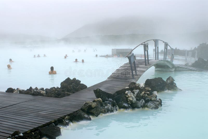 Modrý laguna, geotermální koupel středisku v island.