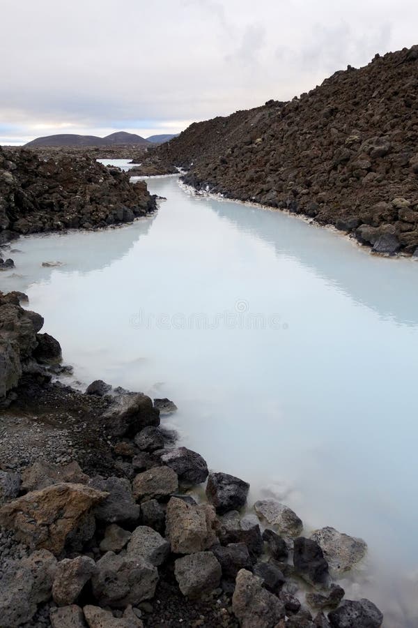 Blue Lagoon in Iceland stock image. Image of blue, stones 98586613