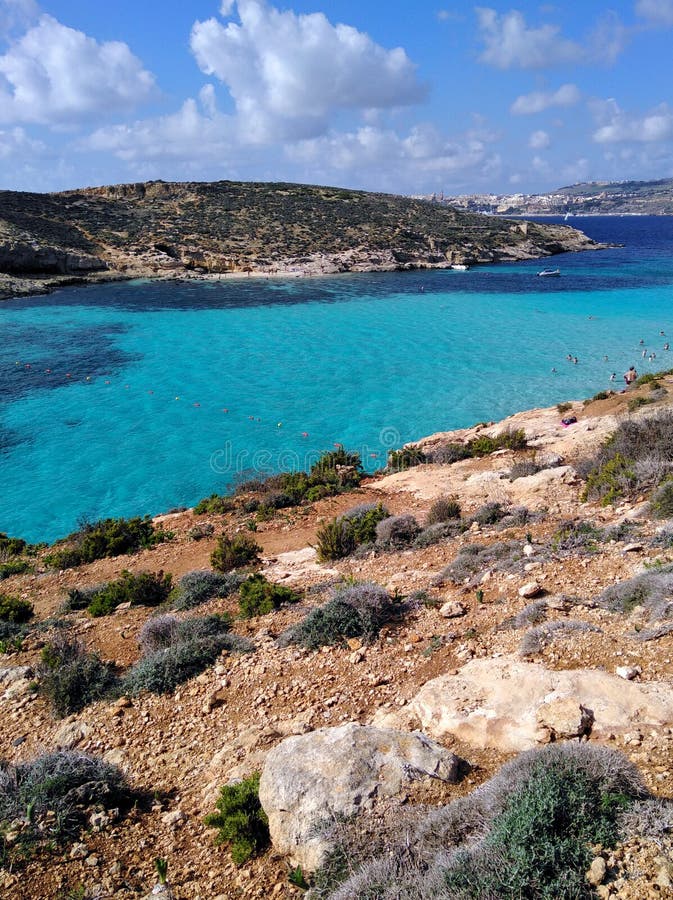 Blue Lagoon Sea Malta. Stock Image. Image Of Oceanscape - 142645411