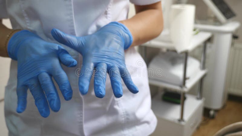 Woman In A Laboratory With Latex Gloves Stock Photo Image Of Balance