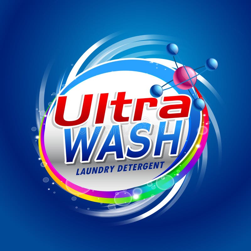 Laundry Detergent Label Design for Your Brand Stock Vector