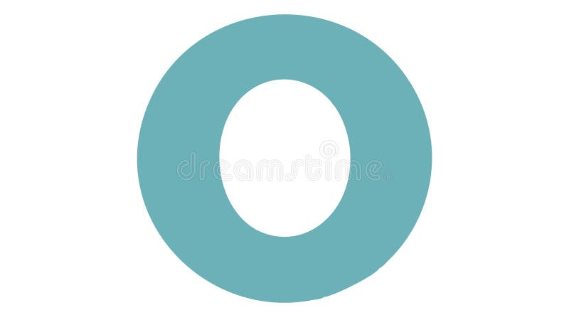 Blue letter O icon, alphabet and initial symbol , vector design Generative AI vector illustration