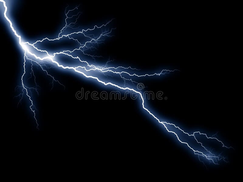 Blue lightning vector illustration
