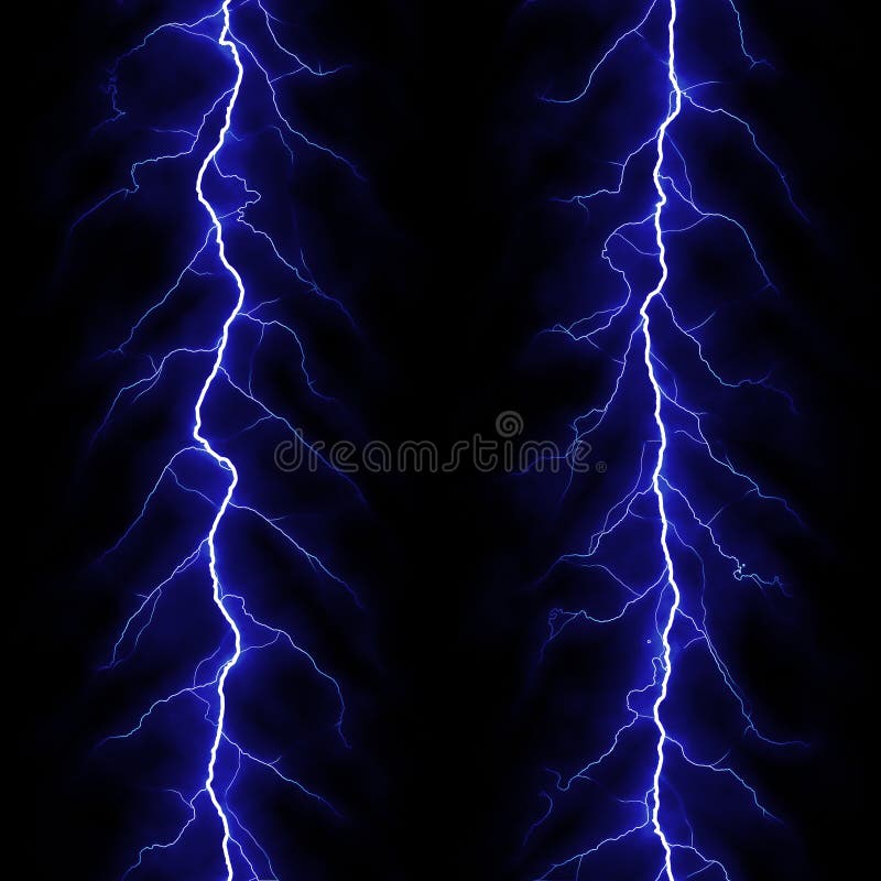 Blue lightning stock illustration