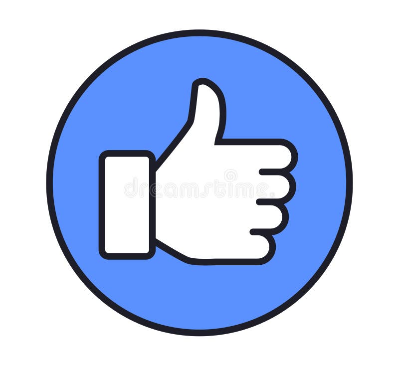 Blue Thumb Up Emoticon Stock Illustrations 250 Blue Thumb Up Emoticon