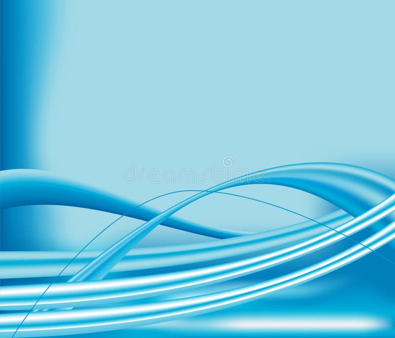 Blue lines abstract wavy background. Vector illustration