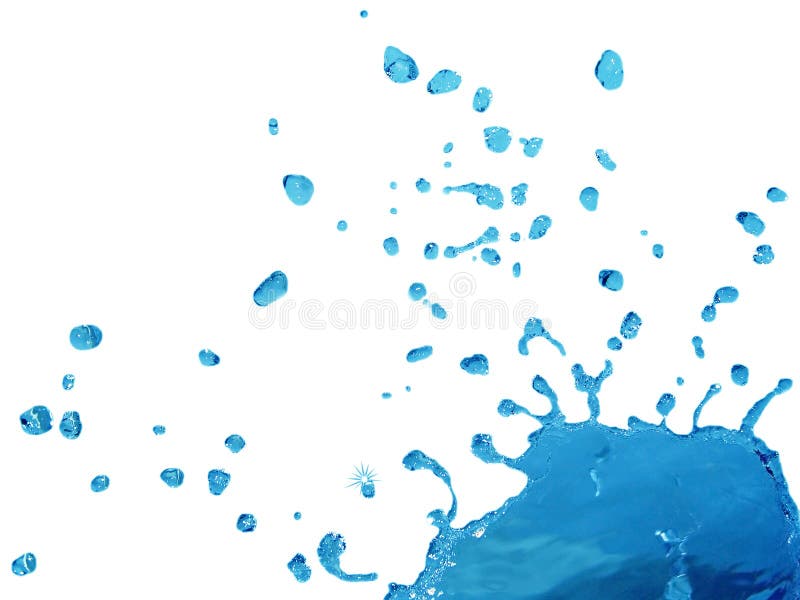 Blue Liquid Splashing and Falling