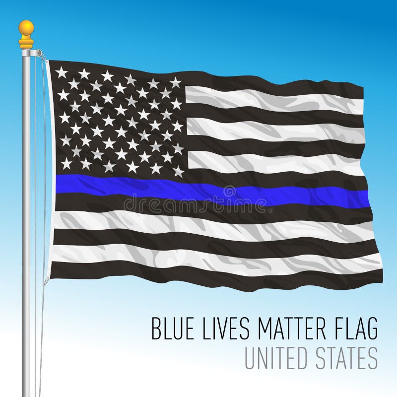 Blue Lives Matter movement flag