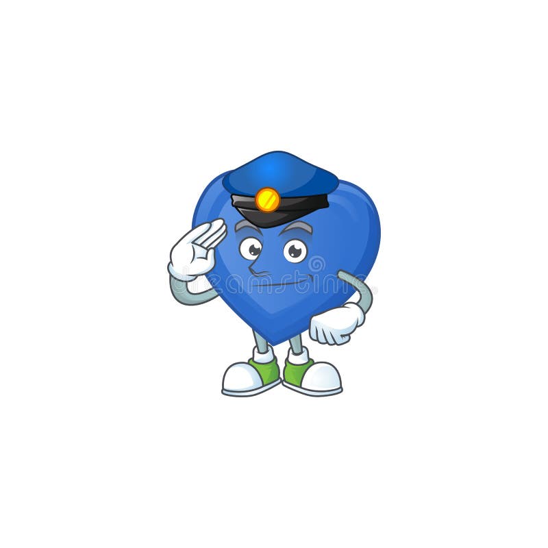 Download Blue Love Cartoon In Character A Police Officer Costume ...