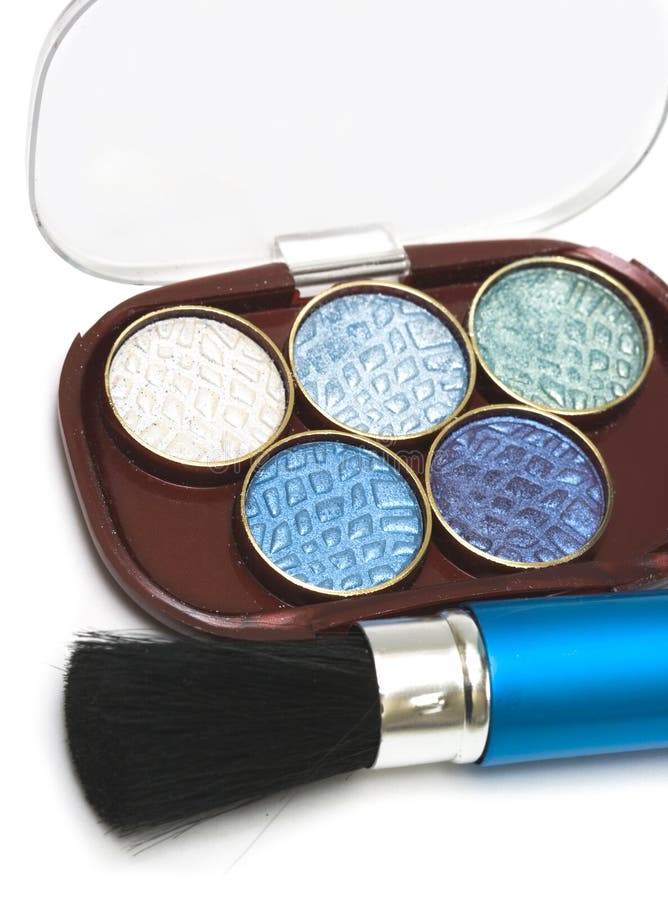 Blue make-up eyeshadows