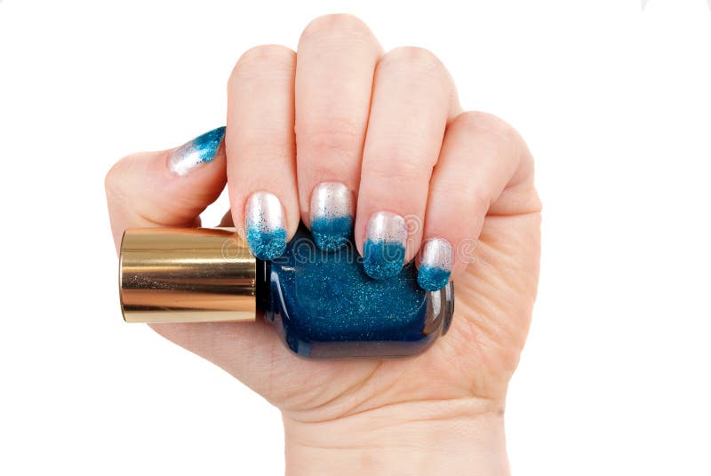 Blue manicure