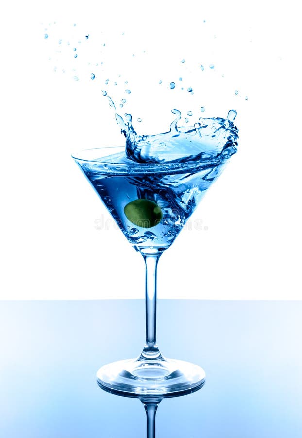 Blue martini stock photo. Image of food, blend, alcohol 20982128
