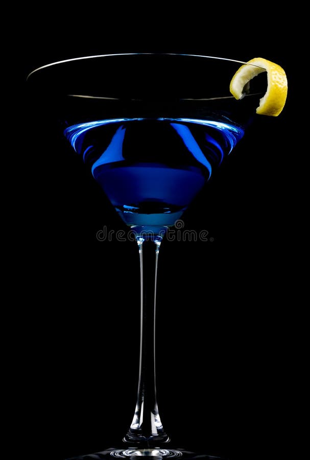 Blue Martini with an Umbrella Stock Photo Image of blue, flavored