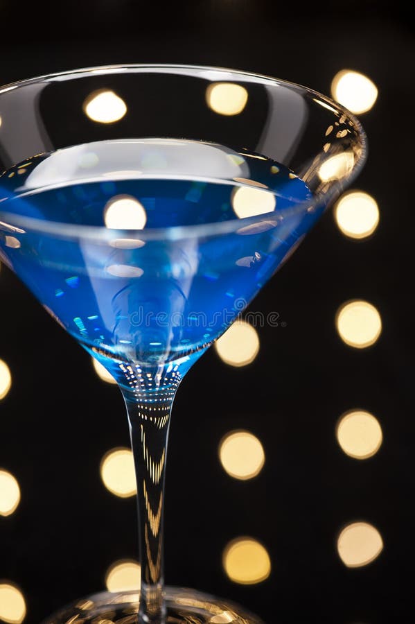 Blue Martini cocktail stock image. Image of cocktail 30741615