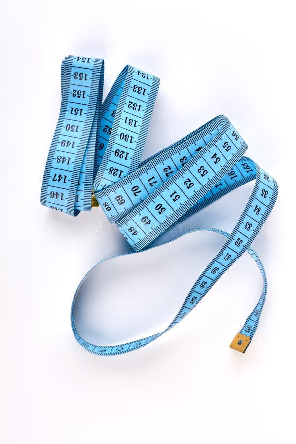 Blue Measuring Tape Isolated. Stock Image Image of precision, loss