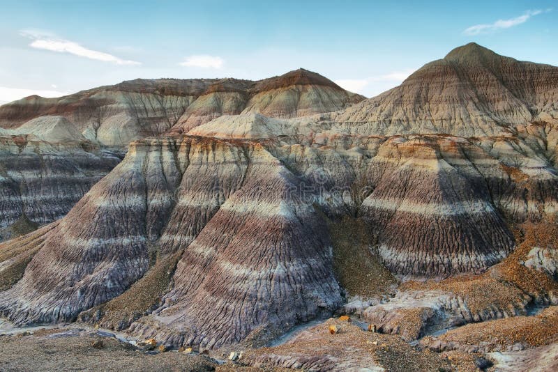 Blue Mesa, Petrified Forest National Park stock images