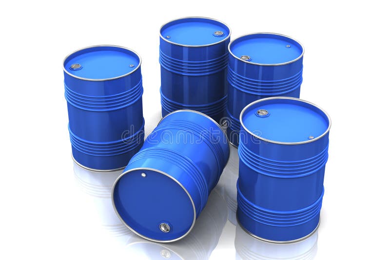 Blue oil barrel stock image. Image of reserve, tank, gasoline - 40621423