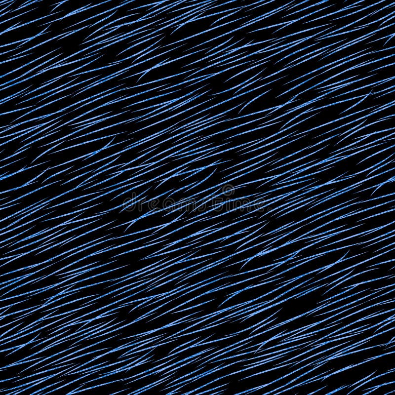 Blue Metallic Animal Print. Stylized Animal Fur Seamless Pattern Stock