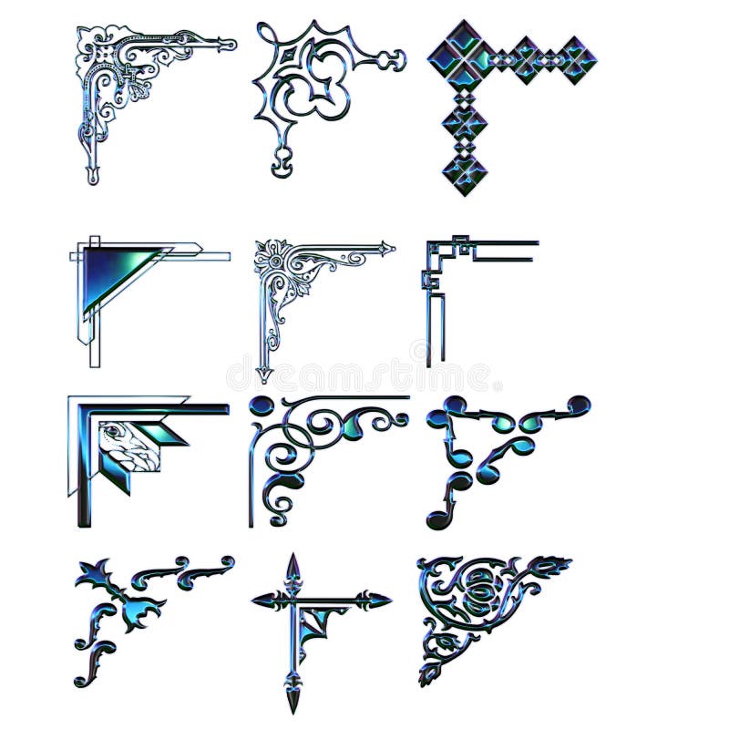 Corners for scrapbooking stock illustration. Illustration of design 36449470