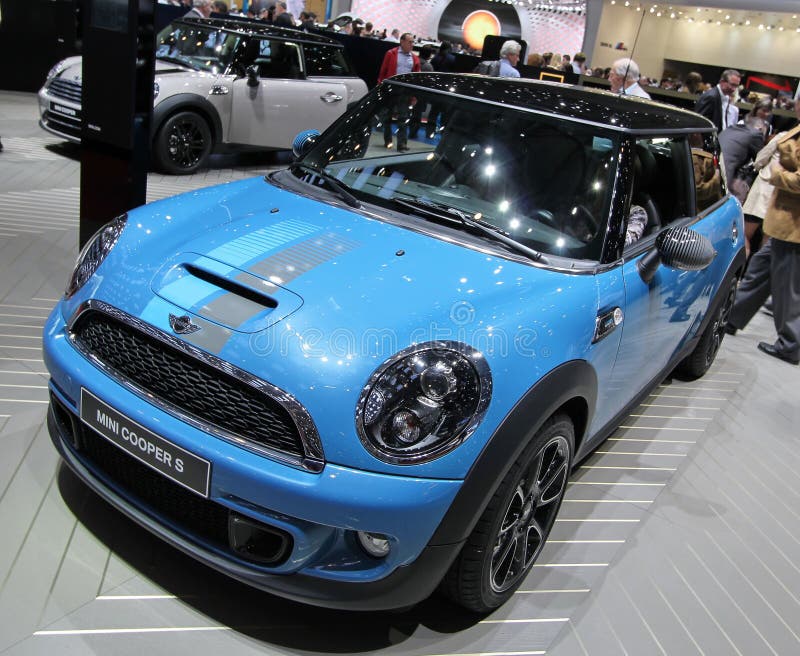 Blue Mini Cooper S Bayswater Editorial Photo Image of cooper