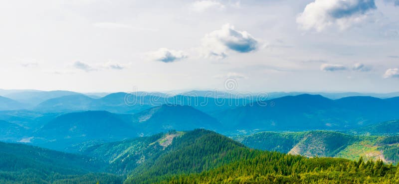 Blue Mist Mountains Landscape Stock Photo Image Of Horizon Ridge