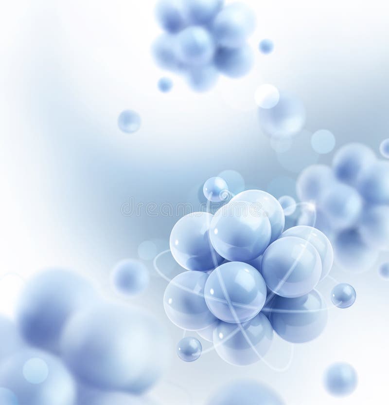Blue molecules background vector illustration