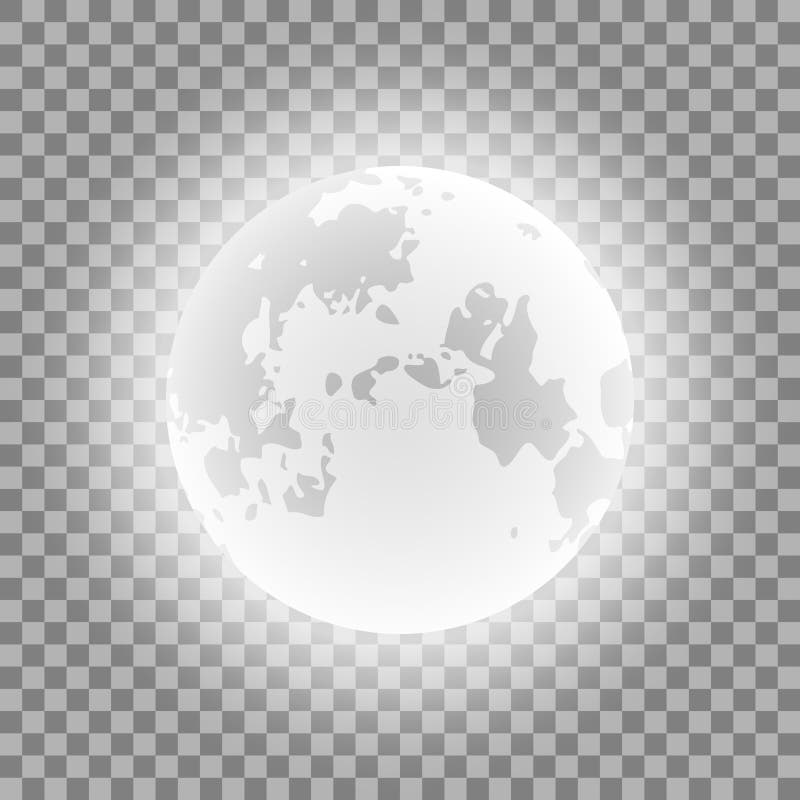 Blue Moon Phases on a Transparent Background. Vector Illustration