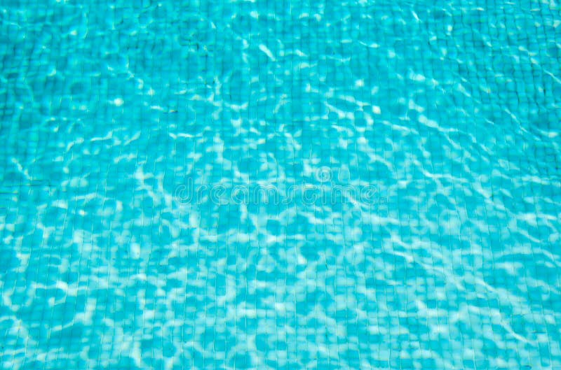 Blue Mosaic Swimming Pool With Clear Water. Background. Stock Image