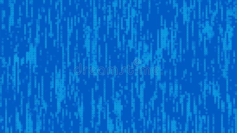 Blue mosaic tile background in technology concept. Abstract blue LED squares. Blue pixel grid background. Vector vector illustration