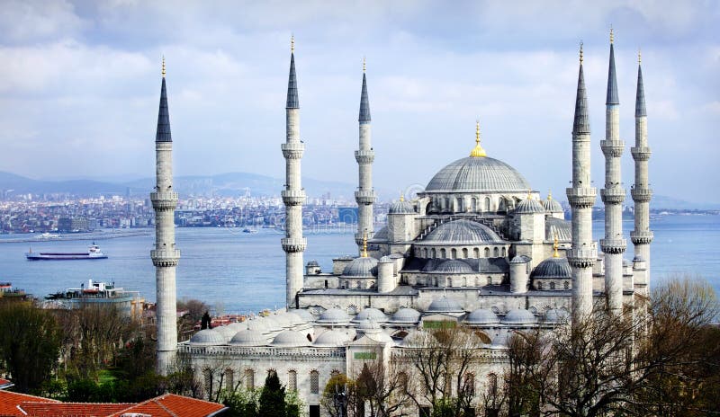 Foto z Modrej mešity v Istanbule.