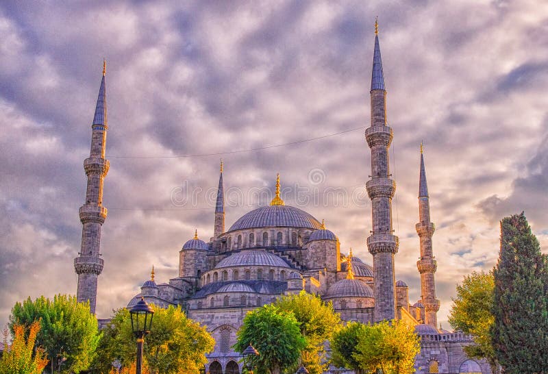 Blue mosque royalty free stock photo