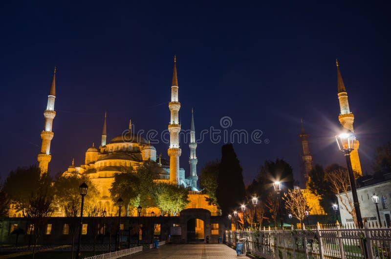 Blue Mosque at night, Istanbul. stock photography Blue Mosque at night, Istanbul. stock photography