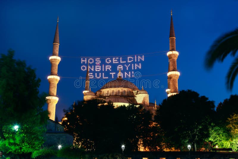 Blue Mosque in Ramadan in Istanbul,Turkey