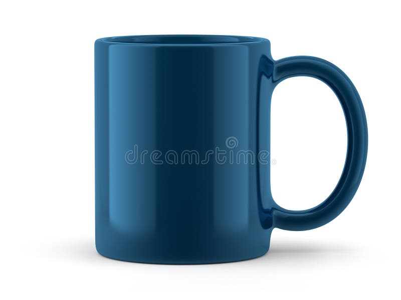 Blue Mug Isolated