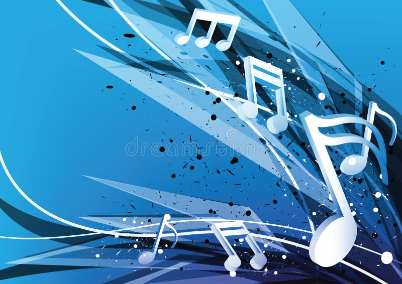 Blue music design background stock illustration