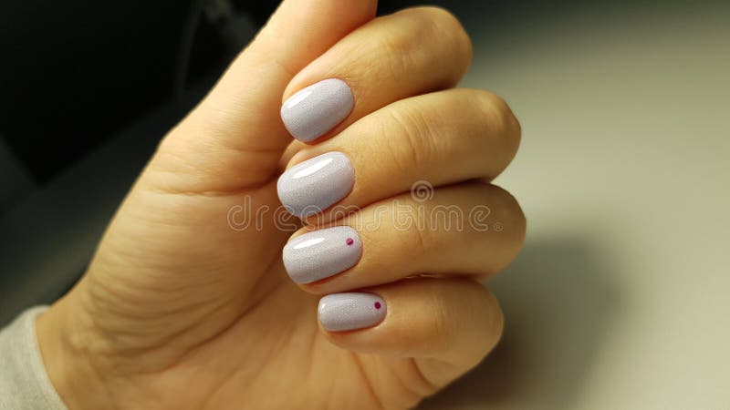 Blue Nails Gel Polish with Minimal Design Stock Photo - Image of pink,  fashion: 140415448