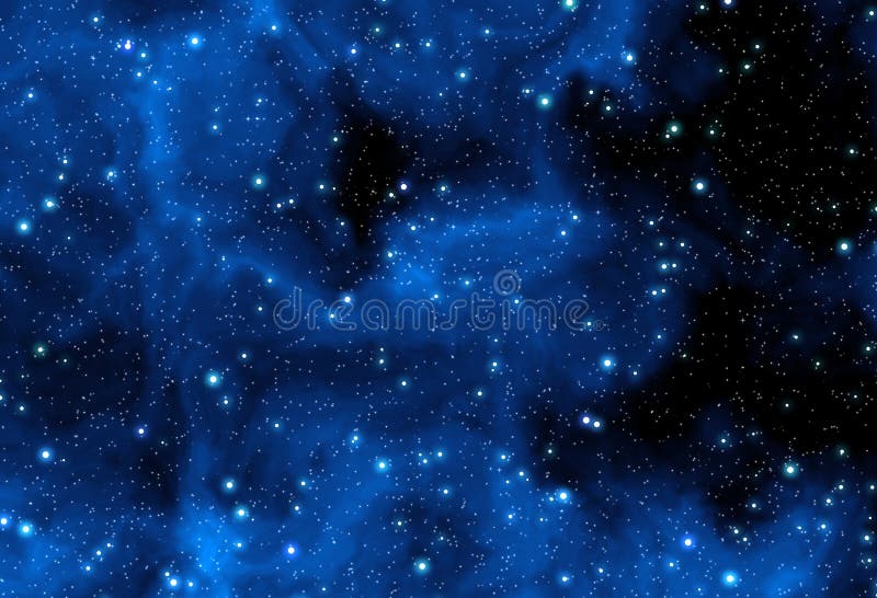 Blue nebula stars