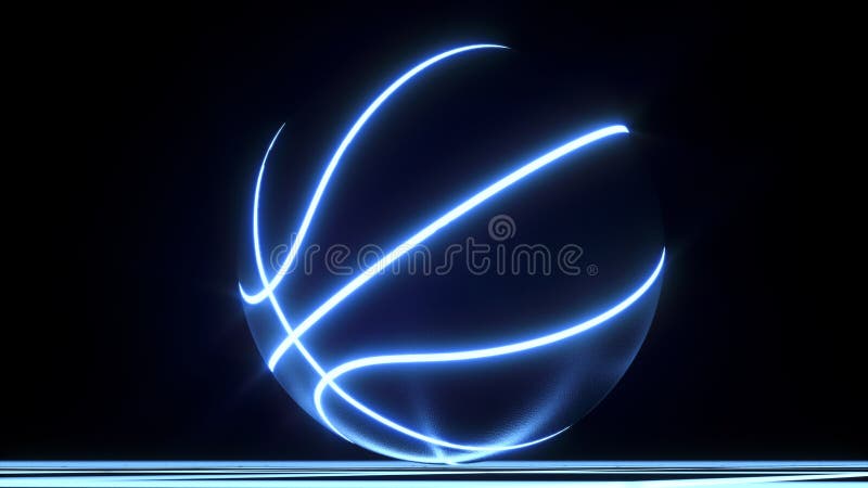 Blue Neon Basketball Ball on Crisscross Pattern Floor Wallpaper Stock  Illustration  Illustration of madness neon 150954529