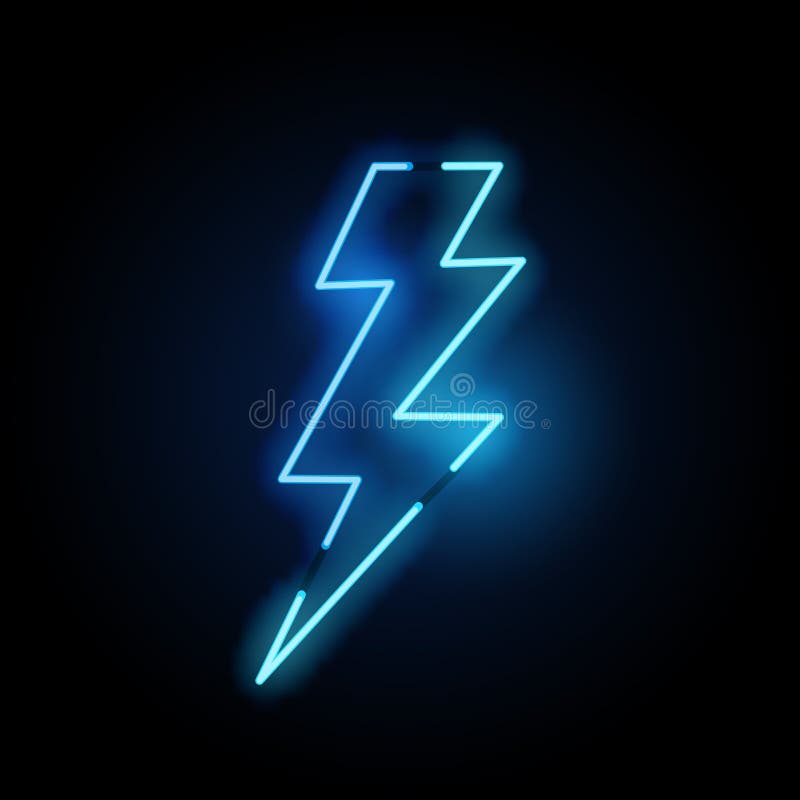 Download A surreal lightning bolt illuminated in neon blue Wallpaper   Wallpaperscom