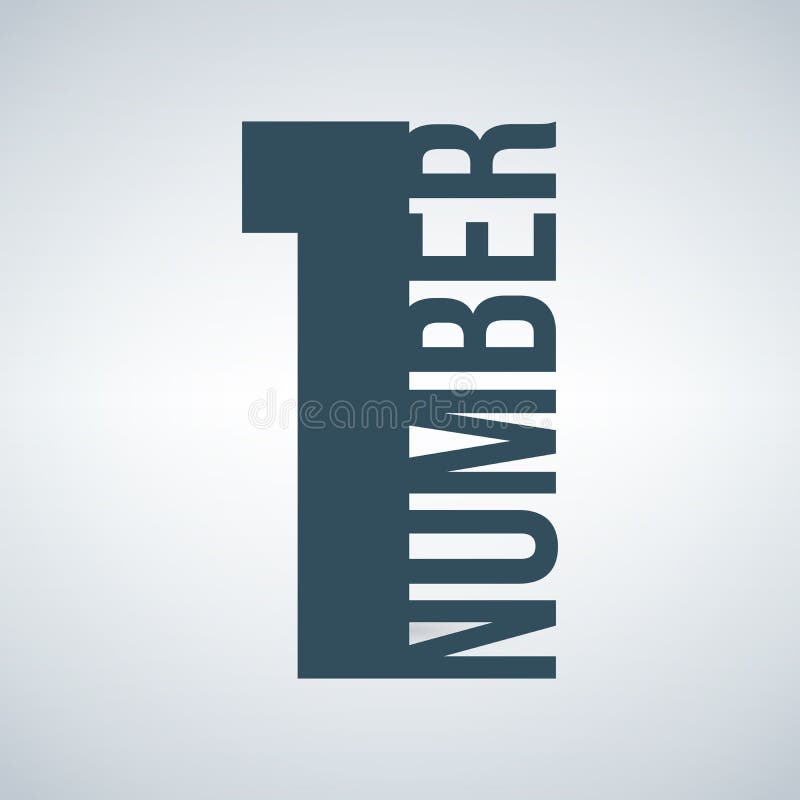 Blue Number One Logo Template, Vector Illustrations Isolated on White