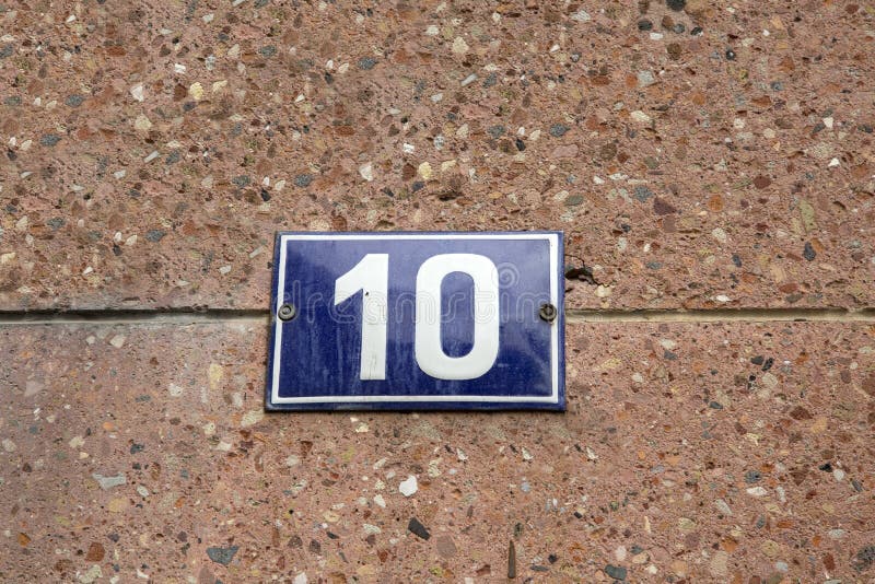 Blue Number Ten royalty free stock photography