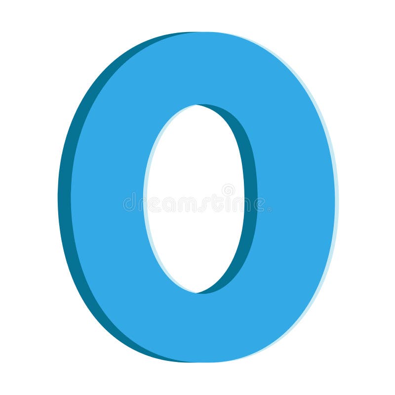 Blue Number zero. royalty free illustration Blue Number zero. royalty free illustration