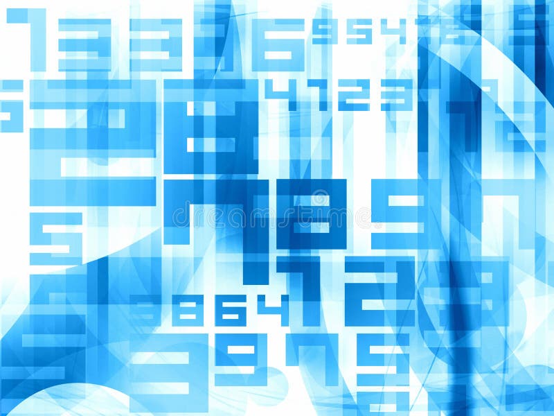 Blue numbers background vector illustration Blue numbers background vector illustration