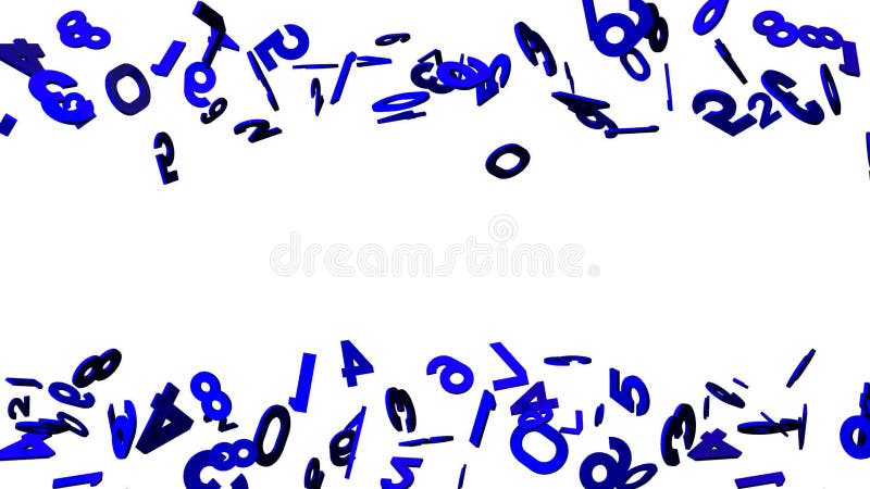 Blue Numbers on White Background Stock Footage - Video of business