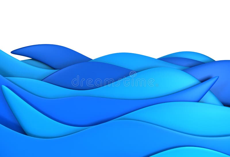 Blue ocean wave illustration stock illustration Blue ocean wave illustration stock illustration