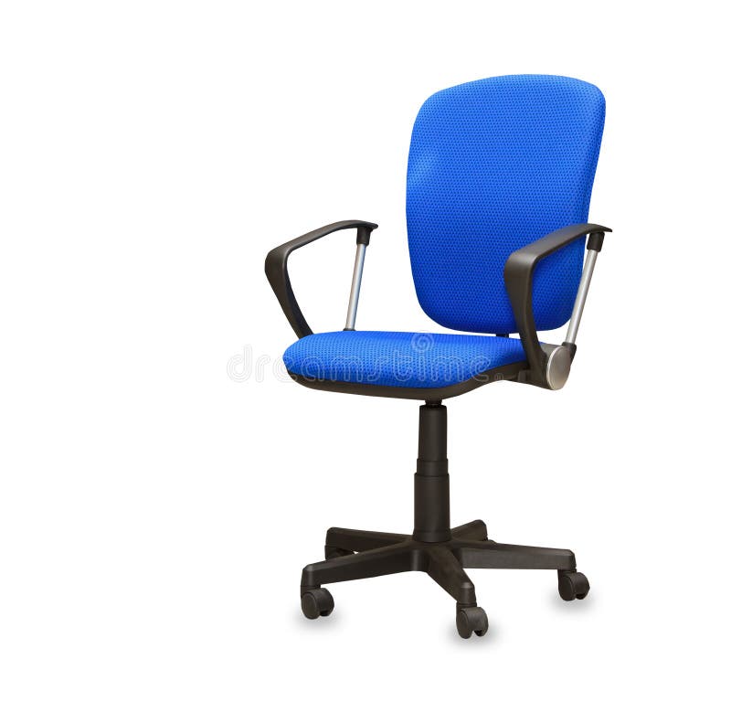 Blue Office Chair. Isolated Stock Image Image of contemporary, luxury