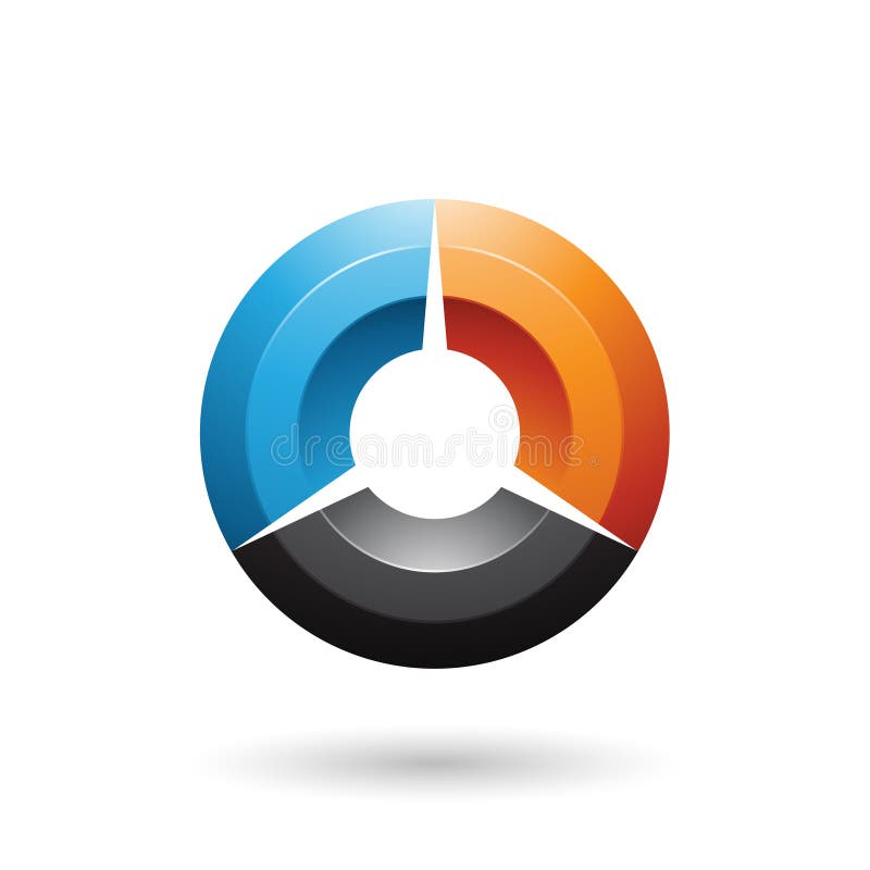 Blue and Orange Glossy Shaded Circle Vector Illustration vector illustration Blue and Orange Glossy Shaded Circle Vector Illustration vector illustration