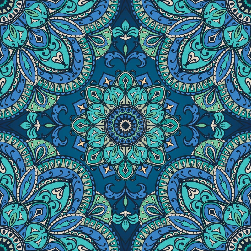 Blue oriental ornament.