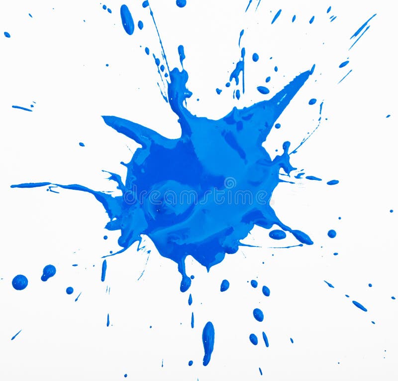Blue Paint Spot Isolated on White Stock Image Image of blue, vintage